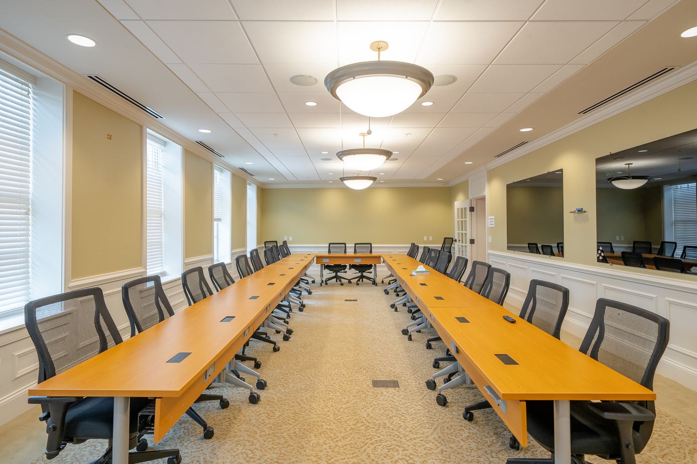 twenty-two-person boardroom tables set in a u shape in west chester pa