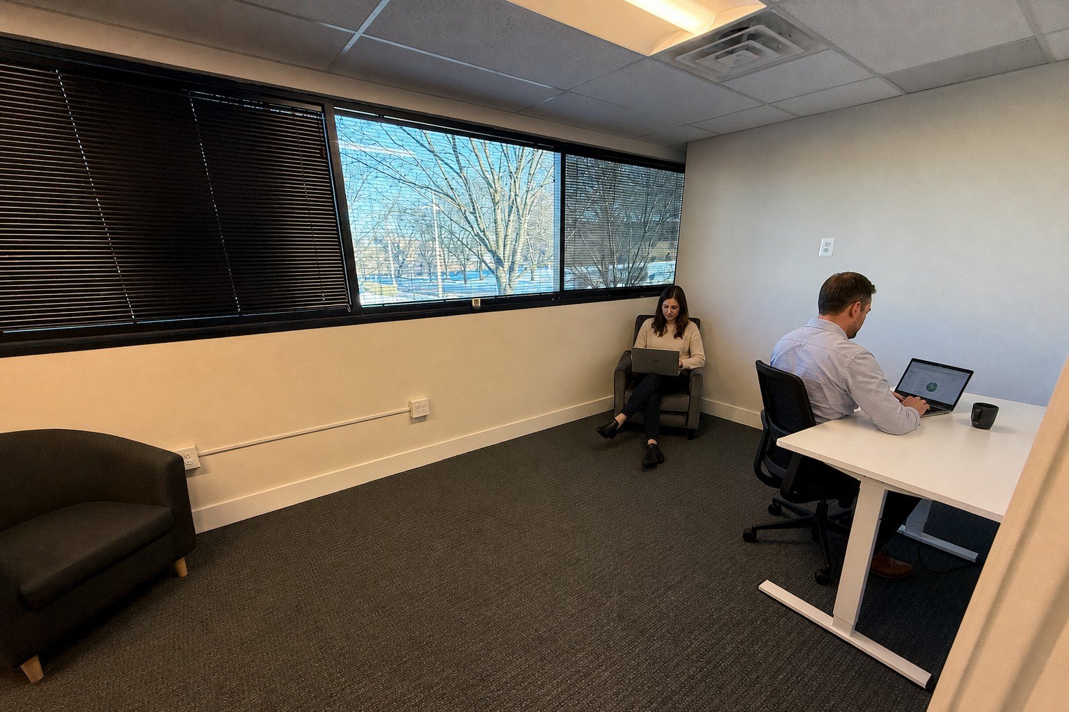 Suite 208, private office at HeadRoom Wayne